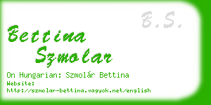 bettina szmolar business card